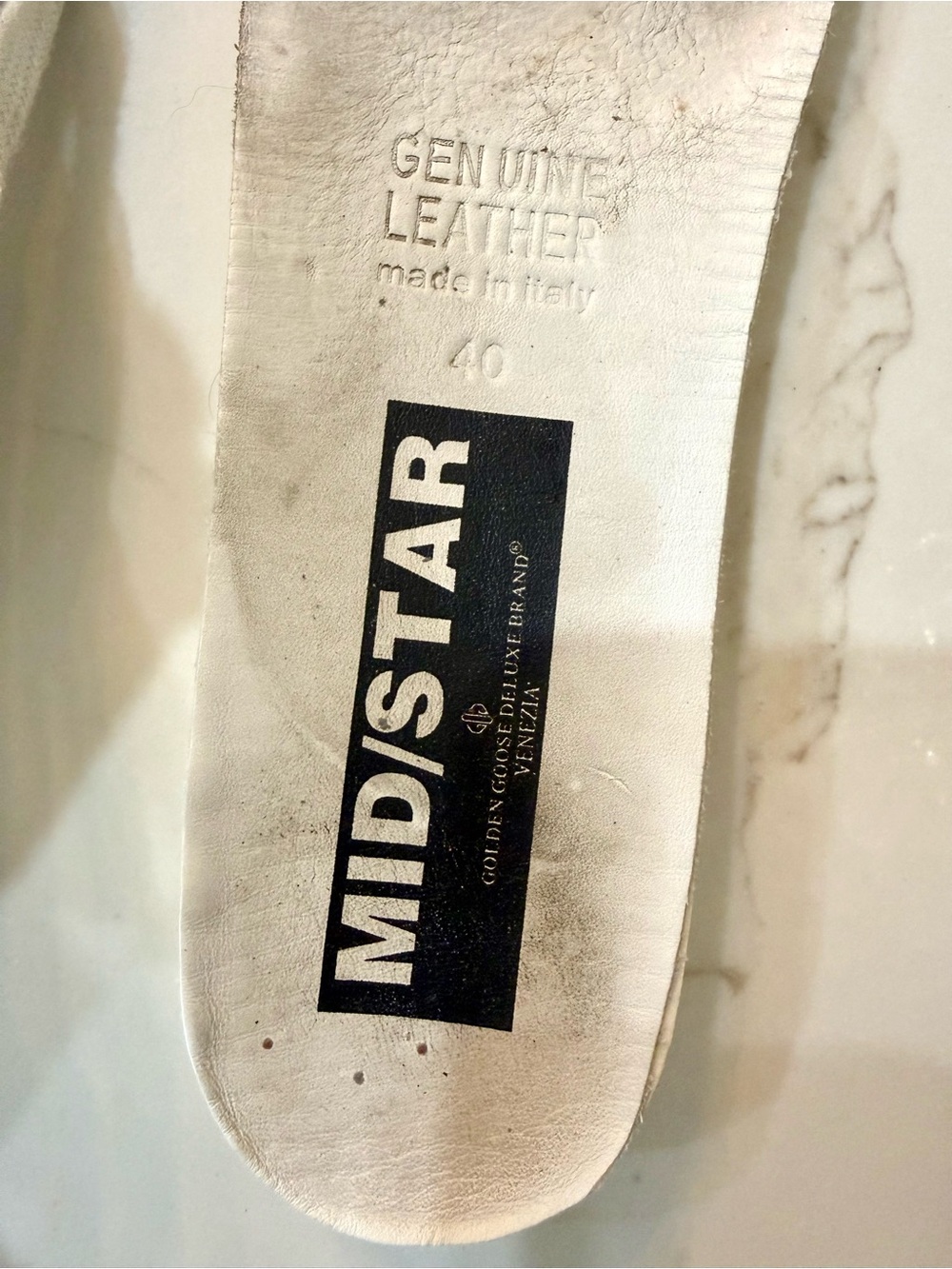 Golden Goose Mid Star Glitter Sneakers - Rose Gold & White Leather - Picture 8 of 10